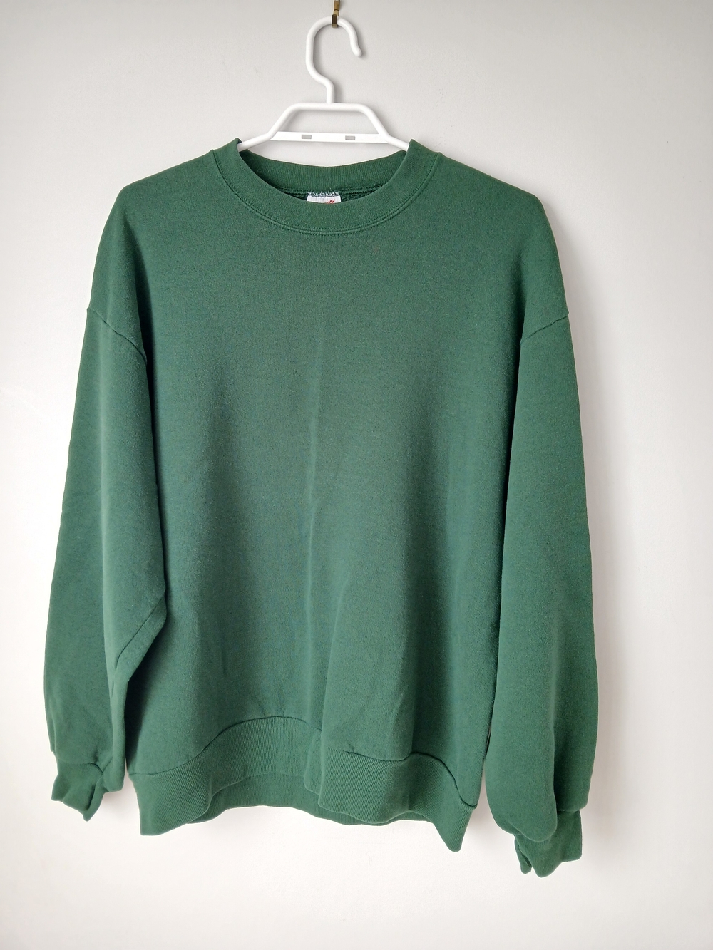 Jerzees Forest Green Men's Large Crewneck Sweatshirt Made in USA Vintage 90s